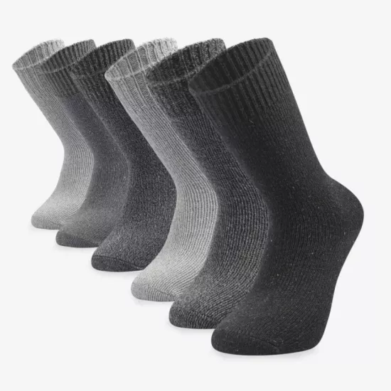 Erkek 6’lı Yünlü Çorap Kışlık Koyu Karışık Renk