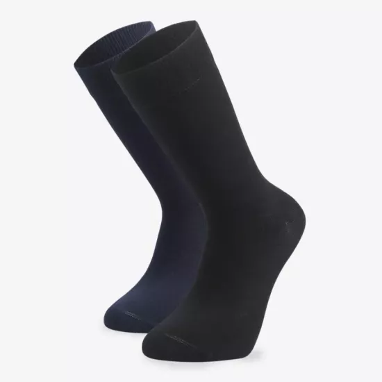 Erkek 2’li Organik Siyah Lacivert Çorap