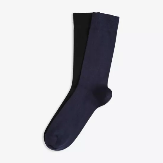 Erkek 2’li Organik Siyah Lacivert Çorap
