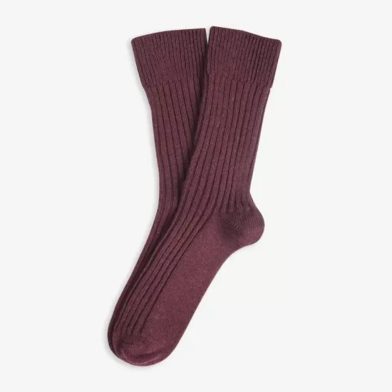 Merino Yün Kadın Bordo Soket Çorap
