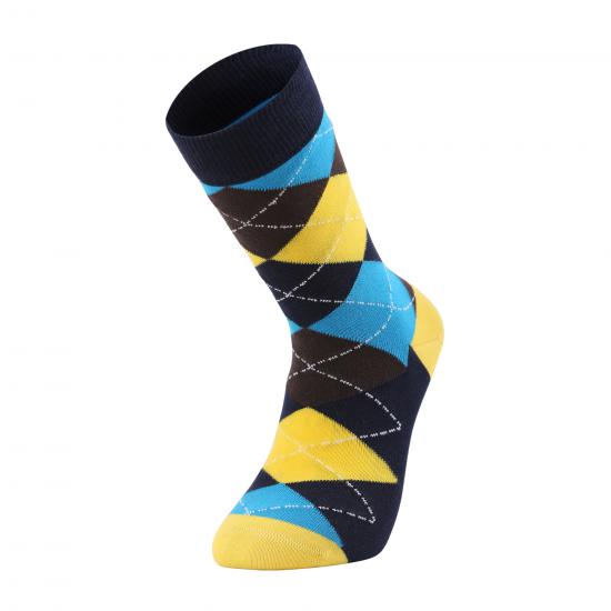 Eğlenceli Renkli Sarı Baklava Dilim Erkek Çok Renkli Soket Çorap