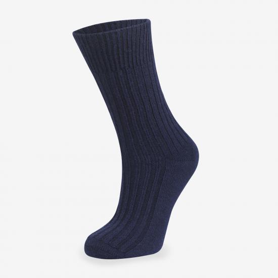 Merino Yün Kadın Lacivert Soket Çorap
