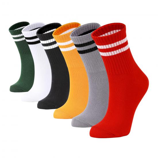 6’lı Çemberli Kolej Kadın Karışık Soket Çorap