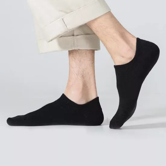 3’lü Premium Görünmez Bambu Siyah Kısa Patik Çorap