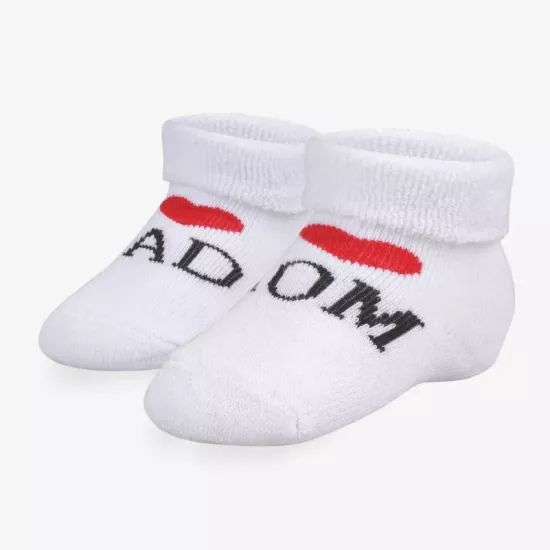 2’li Kalın Bebek Çorabı I Love Dad And Mom