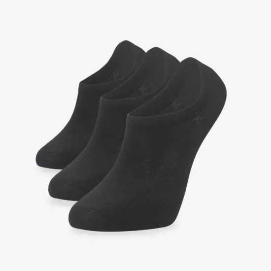3’lü Premium Siyah Görünmez Kısa Patik Çorap