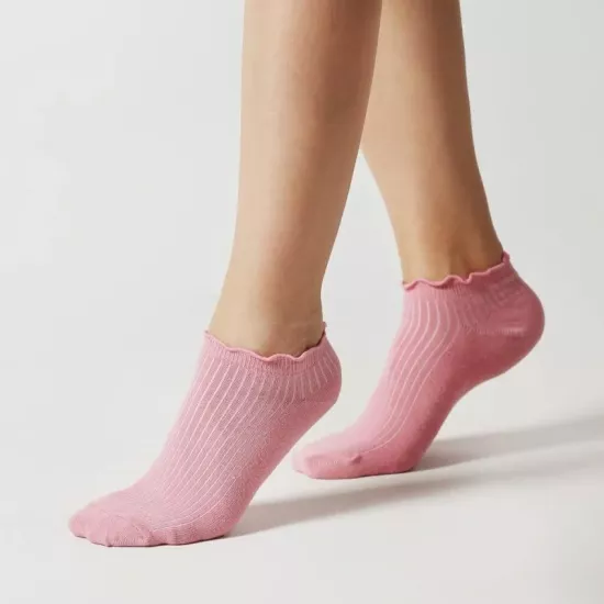 4’lü Fırfırlı Kadın Yazlık Patik Çorap