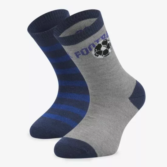2’li Erkek Çocuk Football Desenli Soket Çorap