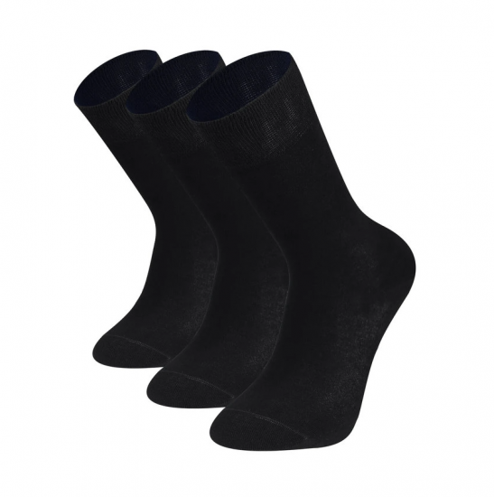 Siyah 3’lü İpek Pamuk Erkek Soket Çorap