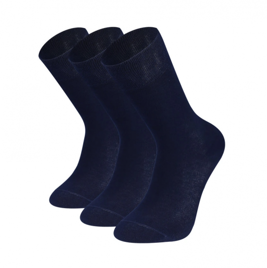 Lacivert 3’lü İpek Pamuk Erkek Soket Çorap